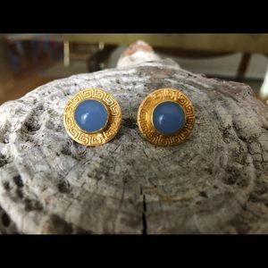 Julie Vos earrings with blue chalcedony